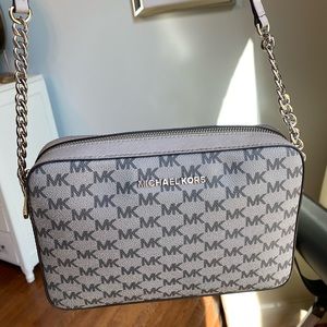 Michael Kors grey crossbody handbag